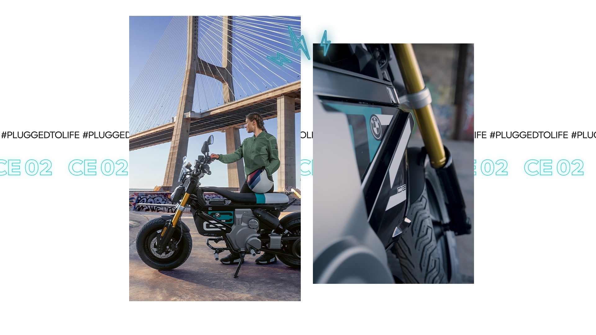 The electric CE 02 from BMW Motorrad. Not an electric scooter, but an eParkourer.