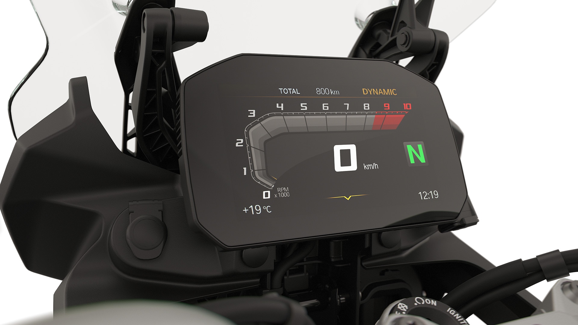 TFT display with Connectivity of the BMW F 800 GS