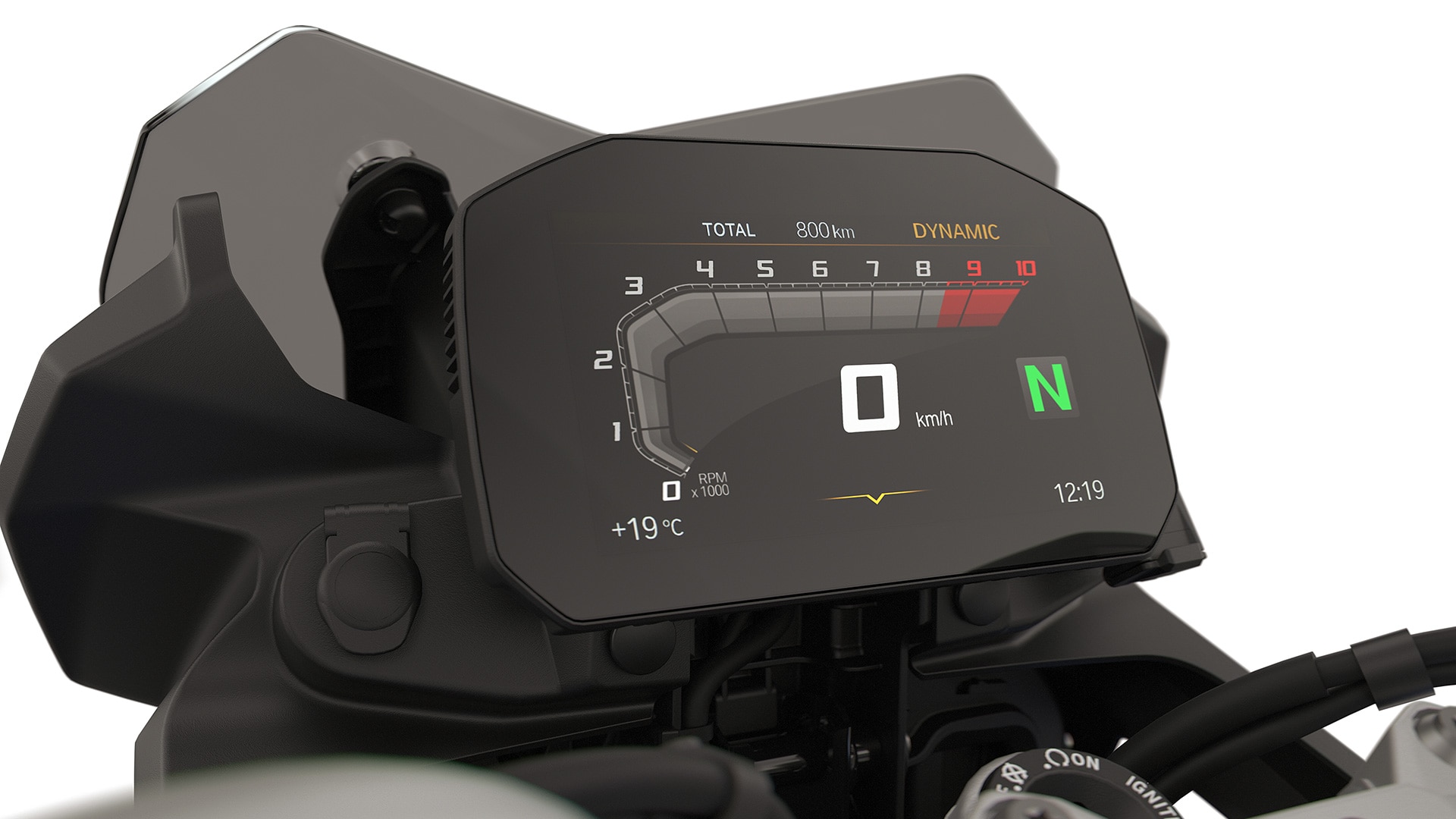 TFT display with Connectivity of the BMW F 800 GS