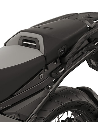 Comfort rider's seat and comfort passenger seat including seat heating