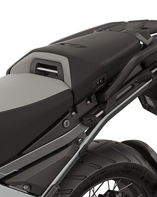 Comfort rider's seat and comfort passenger seat including seat heating