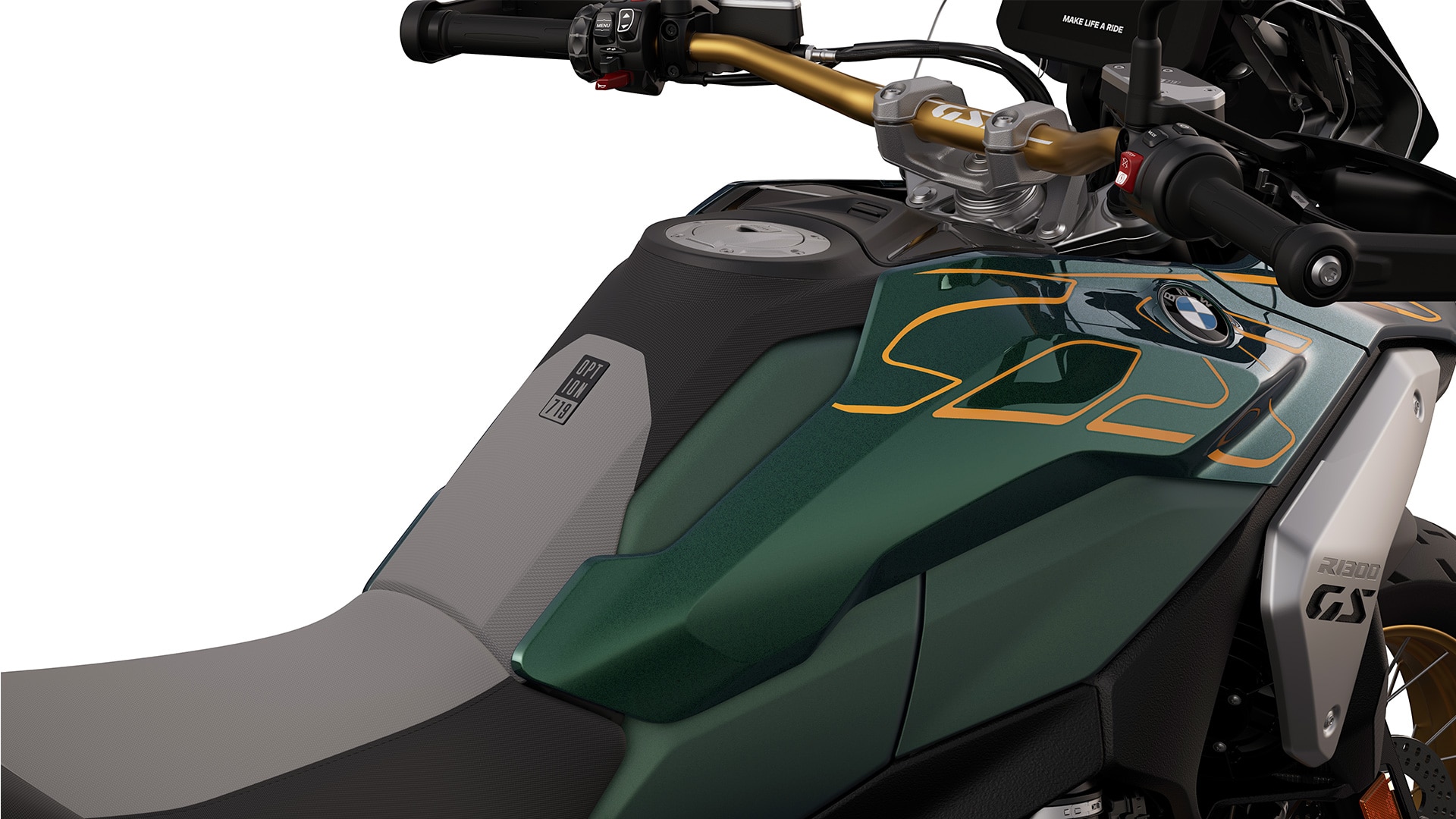 The graphic design of the BMW R 1300 GS Tramuntana with Option 719 equipment