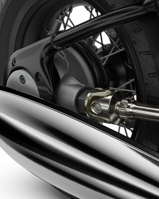 The open drive shaft: another hallmark from the history of BMW Motorrad.