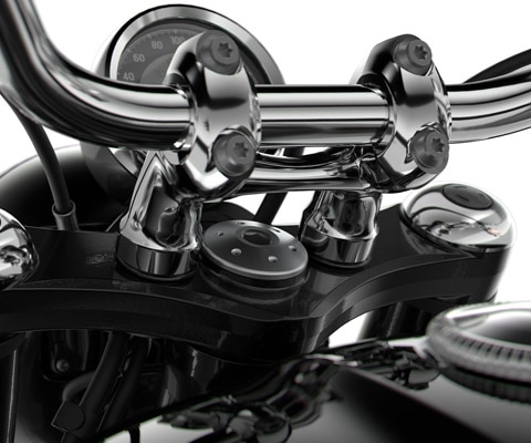 We see the puristic fork bridge of the R 18.