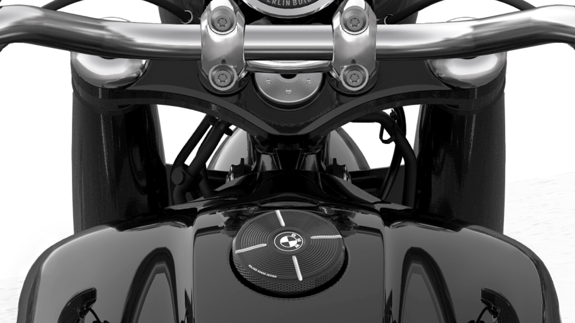Machined fuel filler cap.