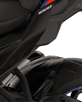 The carbon parts of the M Competition package of the M 1000 XR from BMW Motorrad