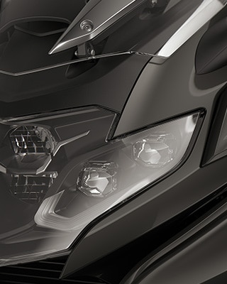 Focus on the LED headlights.